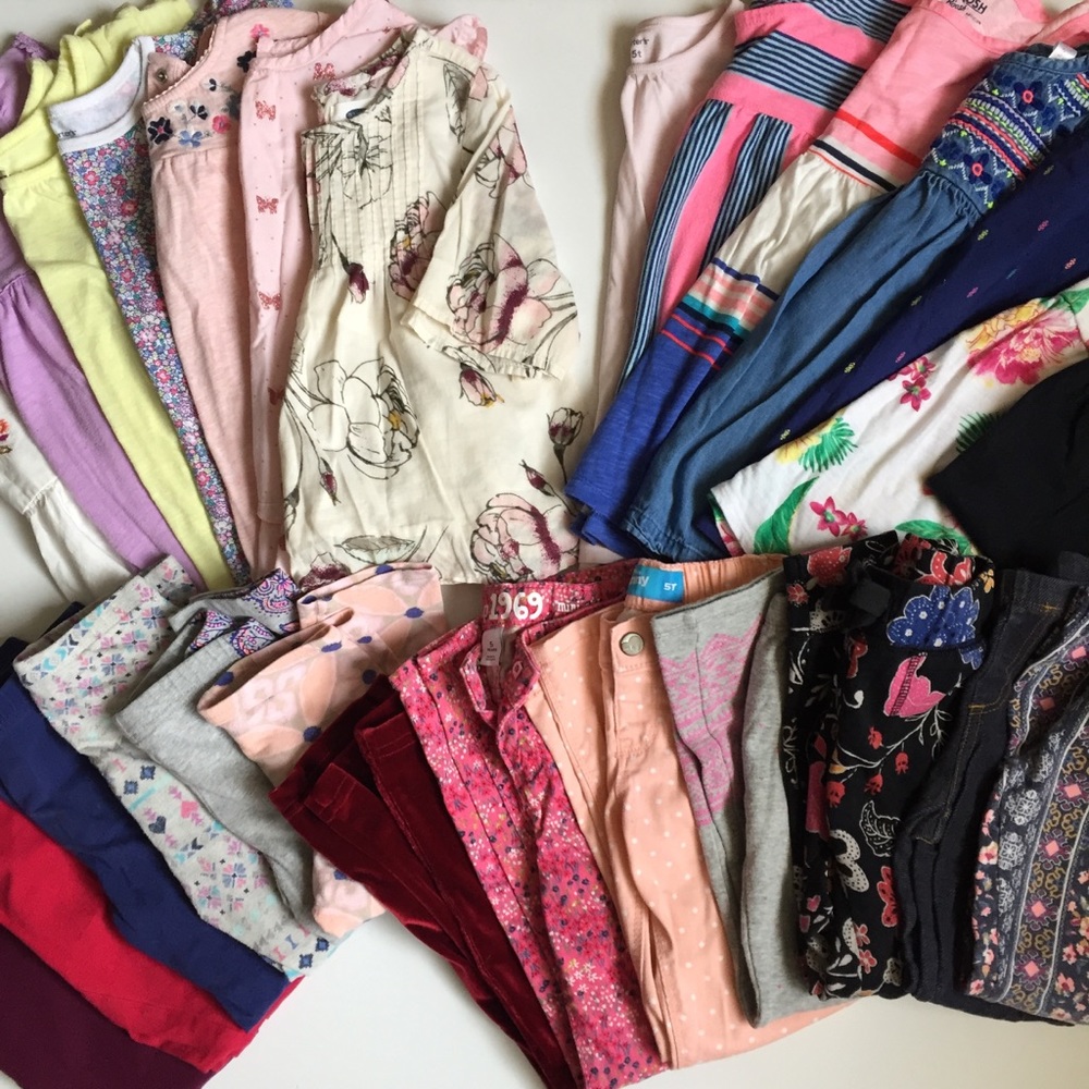 HUGE 5T Girls Clothing Lot Shirts/Pants